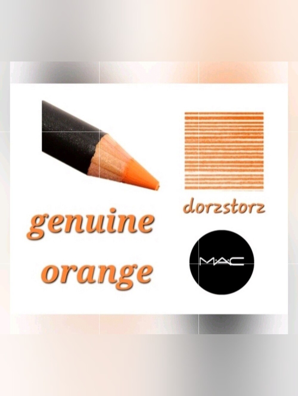 MAC • Chromagraphic Pencil • GENUINE ORANGE • .048 oz • New in box • RARE
